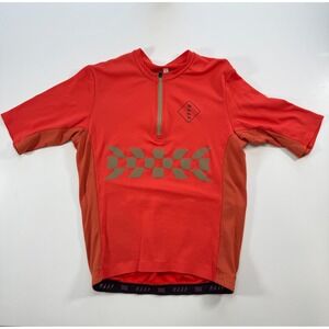 MAAP Alt_Road 1/2 Zip Jersey Cycling Tee Mens Medium Orange Merino Wool Blend‎